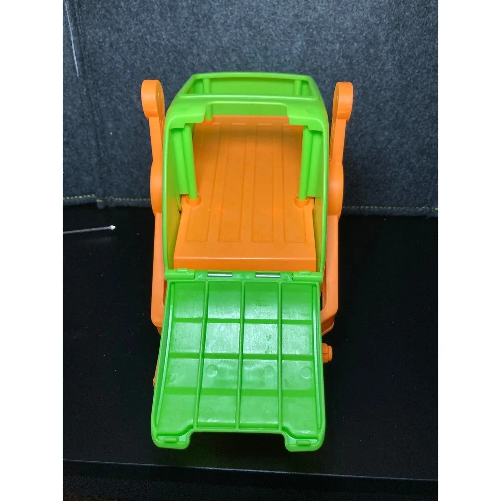 Fisher Price Little People Green Orange Garbage Truck Toy Kids Toddler Play‎